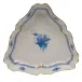 Chinese Bouquet Blue Triangle Dish 9.5 in L