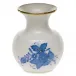 Chinese Bouquet Blue Medium Bud Vase With Lip 2.75 in H
