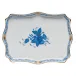 Chinese Bouquet Blue Small Tray 7.5 in L X 5.5 in W