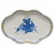 Chinese Bouquet Blue Small Scalloped Tray 5.5 in L