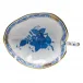 Chinese Bouquet Blue Leaf Tray 4.5 in L X 3 in W