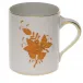Chinese Bouquet Rust Coffee Mug 16 Oz 4 in H