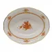 Chinese Bouquet Rust Oval Vegetable Dish 10 in L X 8 in W