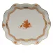 Chinese Bouquet Rust Scallop Tray 11.25 in L X 9.5 in W