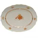 Chinese Bouquet Rust Platter 17 in L X 12.5 in W