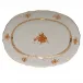 Chinese Bouquet Rust Platter 15 in L X 11.5 in W