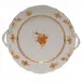 Chinese Bouquet Rust Chop Plate With Handles 12 in D