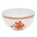 Chinese Bouquet Rust Small Bowl 3 in H X 5.75 in D