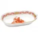 Chinese Bouquet Rust Narrow Pin Dish 5 in L X 1 in H