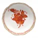 Chinese Bouquet Rust Mini Scalloped Dish 3.25 in L X 0.75 in H