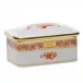 Chinese Bouquet Rust Rectangular Box 3 in L X 2 in W