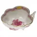 Chinese Bouquet Raspberry Deep Leaf Dish 4 in L X 3 in W