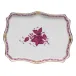 Chinese Bouquet Raspberry Small Tray 7.5 in L X 5.5 in W