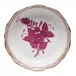 Chinese Bouquet Raspberry Mini Scalloped Dish 3.25 in L X 0.75 in H