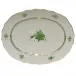 Chinese Bouquet Green Platter 17 in L X 12.5 in W