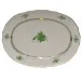 Chinese Bouquet Green Platter 15 in L X 11.5 in W