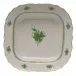 Chinese Bouquet Green Square Fruit Dish 11 in Sq