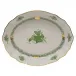 Chinese Bouquet Green Oval Dish 8.25 in L X 6.75 in W