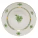 Chinese Bouquet Green Dessert Plate 8.25 in D