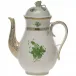 Chinese Bouquet Green Coffee Pot With Rose 60 Oz 10 in H