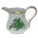 Chinese Bouquet Green Creamer 4 Oz 3.25 in H