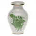 Chinese Bouquet Green Small Bud Vase With Lip 2.5 in H