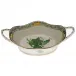 Chinese Bouquet Green Large Basket With Handles 6.75 in L X 3.25 in W