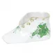 Chinese Bouquet Green Baby Shoe 4.5 in L X 2.75 in H