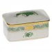 Chinese Bouquet Green Rectangular Box 3 in L X 2 in W