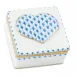 Embossed Heart Box Blue 2 in L X 2 in W