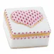 Embossed Heart Box Raspberry 2 in L X 2 in W