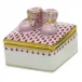 Baby Bootie Box Raspberry 2 in L X 2 in W X 1.75 in H