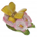 Butterfly On Flowers Natural 2.5 in L