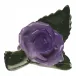 Rose On Leaf Lavender 3 in L X 2 in W