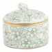 Round Relief Box With Berry Green 2 in H X 2 in D