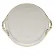 Golden Edge Round Tray With Handles 11.25 in D