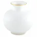 Golden Edge Round Vase 4.5 in H X 4.5 in D