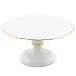 Footed Cake Plate Gold 5 in H X 10.5 in D