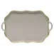 Gwendolyn Gold Rectangular Tray With Handles 18 in L