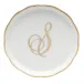 Coaster With Monogram Gold 4 in D