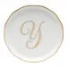 Coaster With Monogram Gold 4 in D