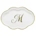 Scalloped Tray With Monogram Gold 5.5 in L