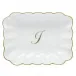 Oblong Dish With Monogram Gold 7.25 in L X 5.5 in W