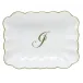 Oblong Dish With Monogram Gold 7.25 in L X 5.5 in W