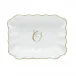 Oblong Dish With Monogram Gold 7.25 in L X 5.5 in W