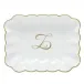 Oblong Dish With Monogram Gold 7.25 in L X 5.5 in W