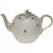 Blue Garland Multicolor Tea Pot With Rose 36 Oz 5.5 in H