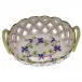 Blue Garland Multicolor Small Openwork Basket With Handle 3.5 in L X 2.5 in W