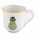 Christmas Mug Snowman Forest Green Christmas Mug Snowman 11 Oz 3.5 in H