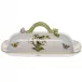 Rothschild Bird Multicolor Butter Dish With Branch 8.5 in L